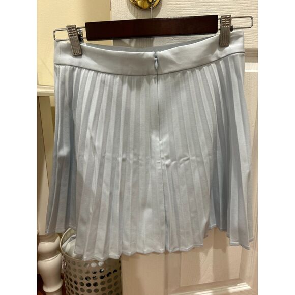 Aritzia Sun.deh Pleated Mini Skirt Light Blue Size 4 - Picture 3 of 7